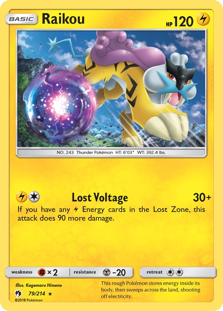 Raikou - 79/214 (SM Lost Thunder) - Deck Exclusives Holofoil
