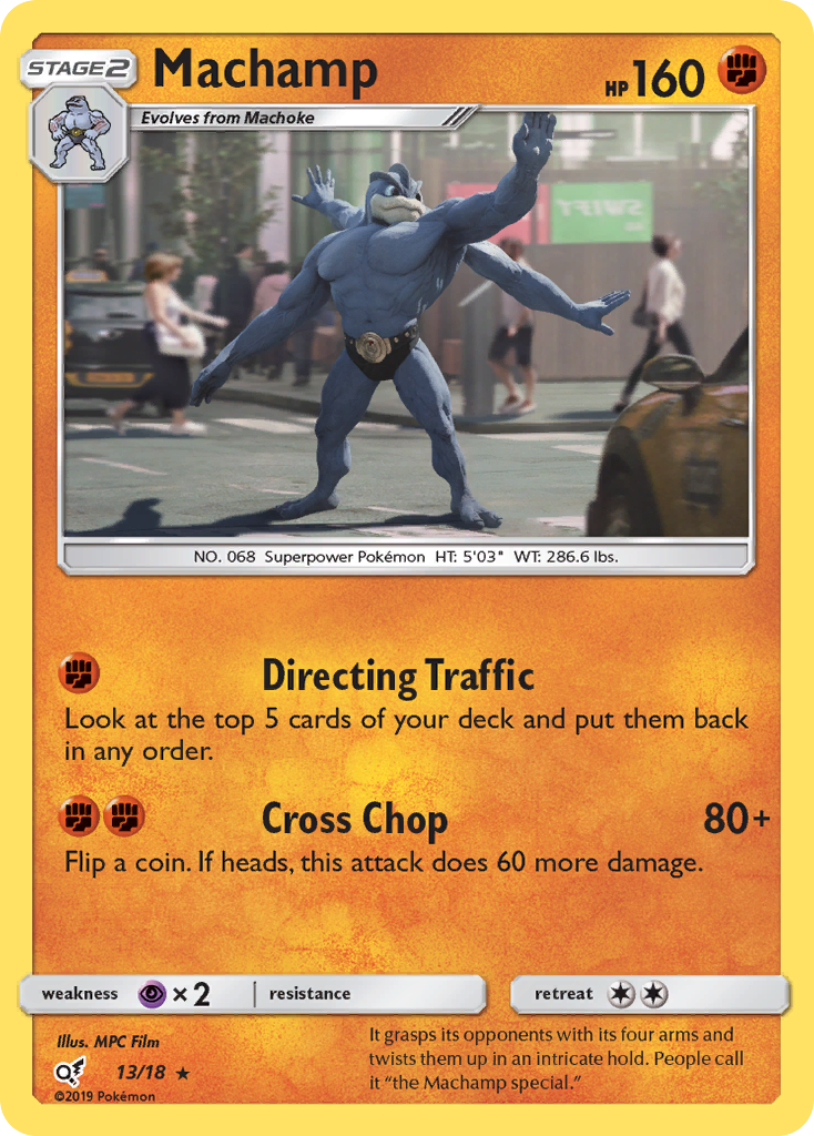 Machamp 13/18 - Detective Pikachu Holofoil