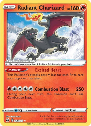 Radiant Charizard 20/159 - SWSH Crown Zenith Holofoil