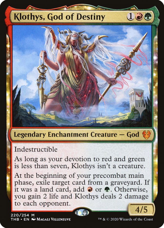 Klothys, God of Destiny (PPTHB-220) - Theros Beyond Death Promos: (enchantment)