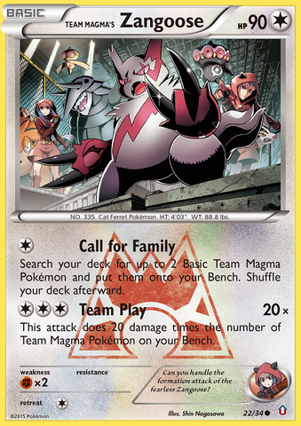Team Magma's Zangoose 22/34 - Double Crisis