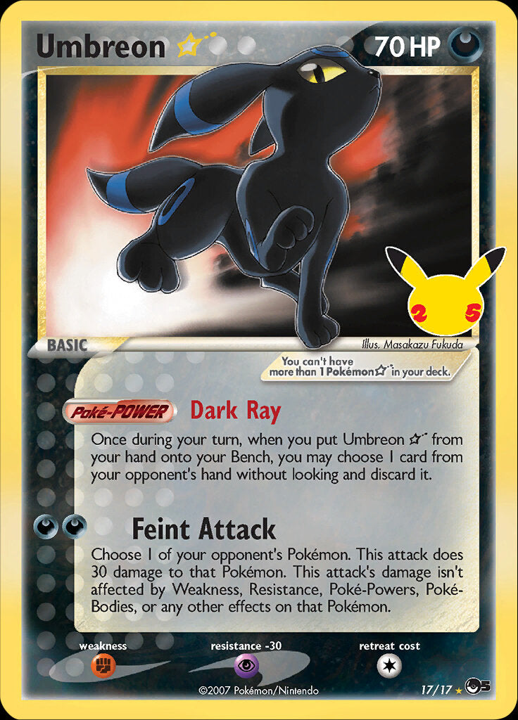 Umbreon Star 17/25 - Celebrations Classic Collection Holofoil