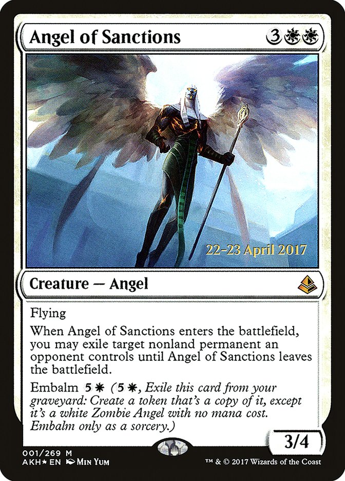 Angel of Sanctions (PRE-001) - Amonkhet Promos Foil