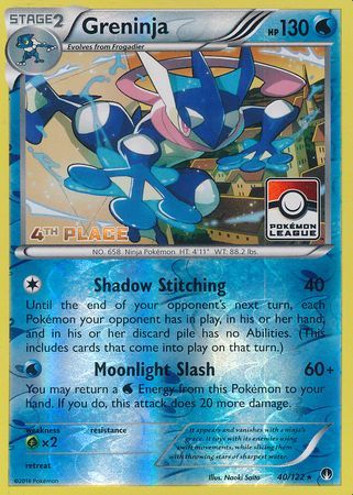 Greninja - 40/122 (Pokemon League) [4th Place] - League & Championship Cards Reverse Holofoil
