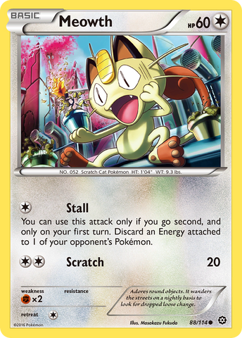 Meowth 88/114 - XY  Steam Siege