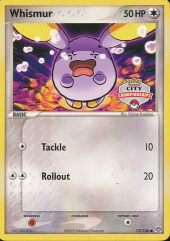 Whismur - 73/106 (City Championships) 73 - League & Championship Cards