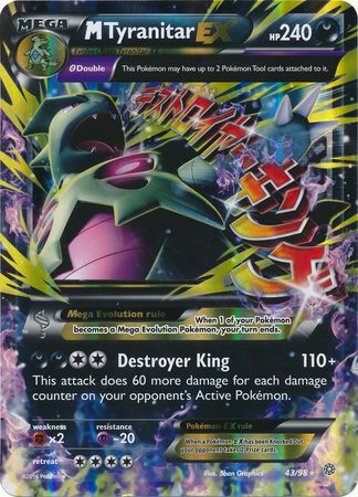 M Tyranitar EX - 43/98 - Jumbo Cards Holofoil