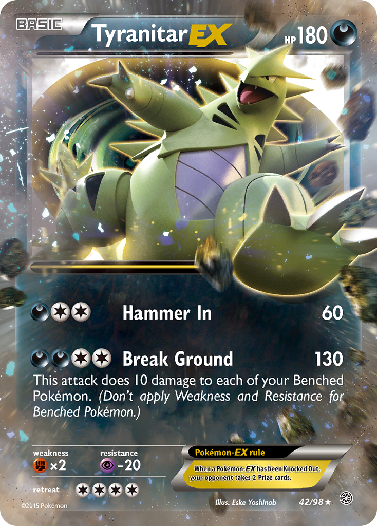 Tyranitar EX 42/98 - XY  Ancient Origins Holofoil