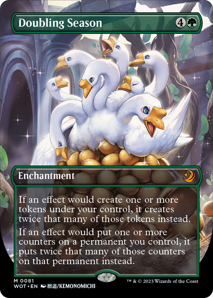 Doubling Season (Anime Borderless) (WOT-081) - Wilds of Eldraine: Enchanting Tales (Borderless)