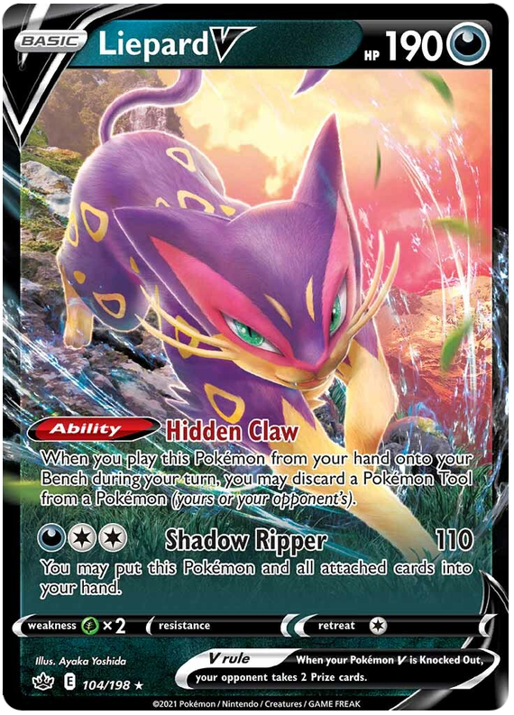 Liepard V 104/198 - SWSH06 Chilling Reign Holofoil