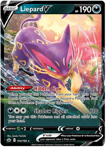 Liepard V 104/198 - SWSH06 Chilling Reign Holofoil