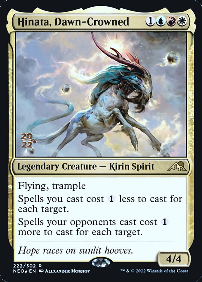 Hinata, Dawn-Crowned (PRE-222) - Kamigawa: Neon Dynasty Promos Foil