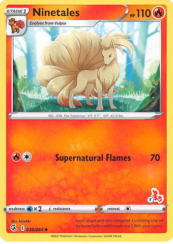 Ninetales - 030/264 (#7 Cinderace Stamped) 30 - Battle Academy 2022