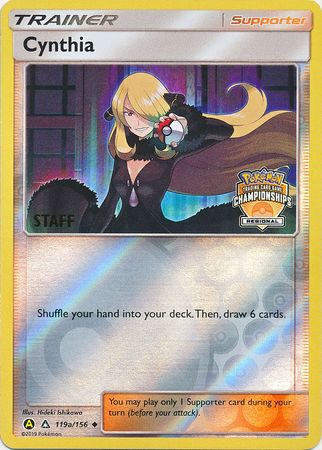 Cynthia - 119a/156 (Regional Championships) [Staff] - League & Championship Cards Reverse Holofoil