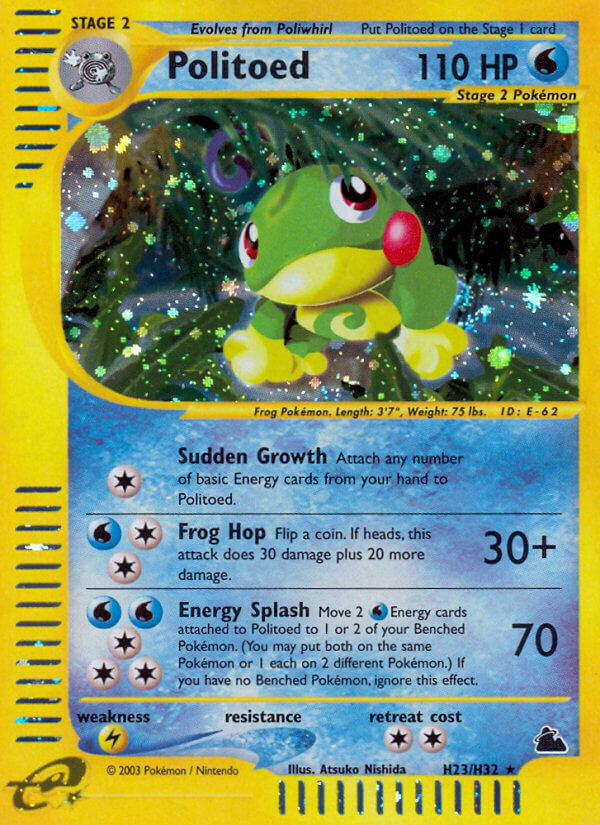 Politoed (H23) - H23/144 - Holofoil Skyridge - Holo Rare