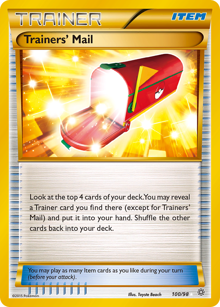 Trainers' Mail (Secret) 100/98 - XY  Ancient Origins Holofoil