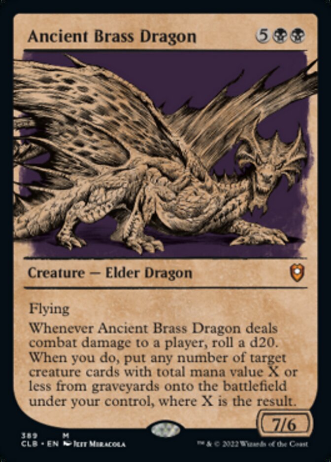 Ancient Brass Dragon (Showcase) (CLB-389) - Commander Legends: Battle for Baldur's Gate: (Showcase)