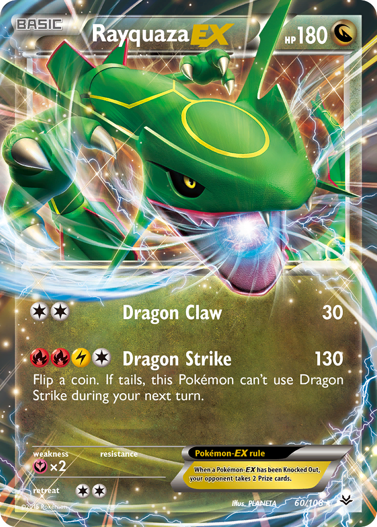 Rayquaza EX (60) 60/108 - XY  Roaring Skies Holofoil