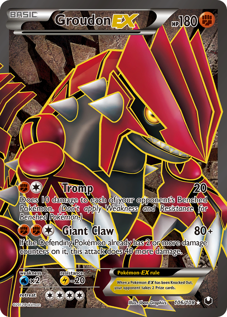 Groudon EX (106 Full Art)/108 - Dark Explorers Holofoil