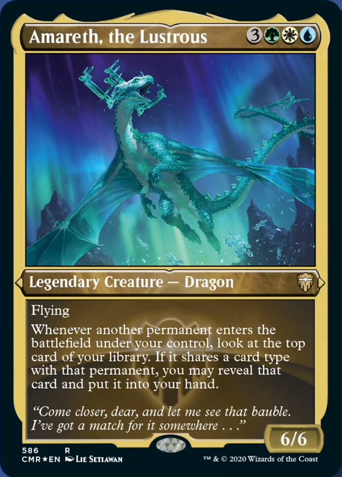 Amareth, the Lustrous (Foil Etched) (CMR-586) - Commander Legends Foil