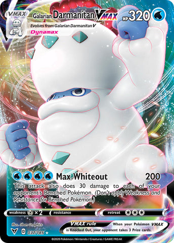 Galarian Darmanitan VMAX 37/185 - SWSH04 Vivid Voltage Holofoil