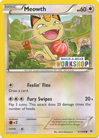 Meowth - 67/108 (Build-A-Bear Workshop Exclusive) 67 - Miscellaneous Cards & Products