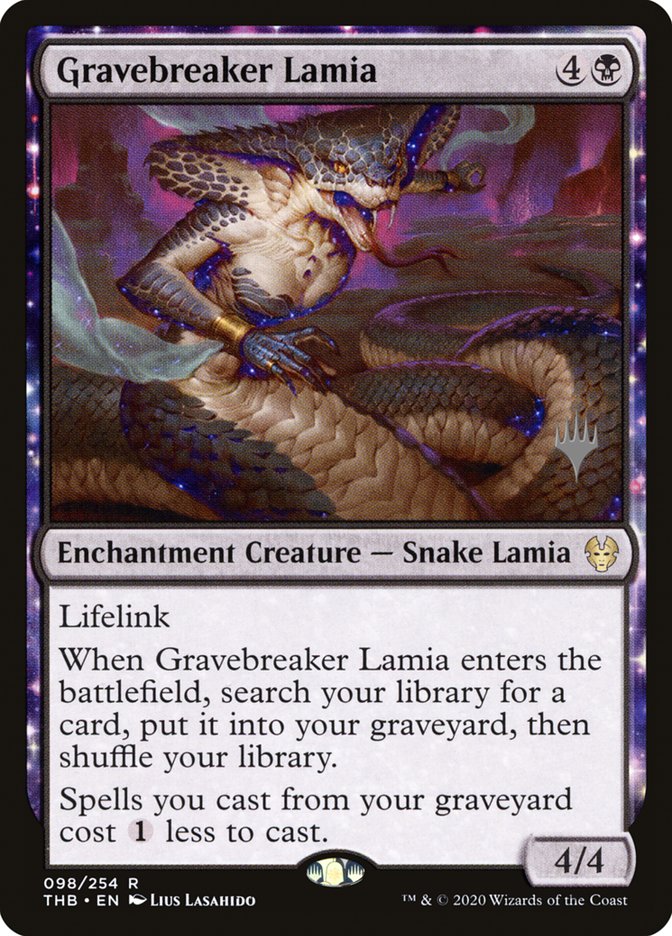 Gravebreaker Lamia (PPTHB-098) - Theros Beyond Death Promos: (enchantment)