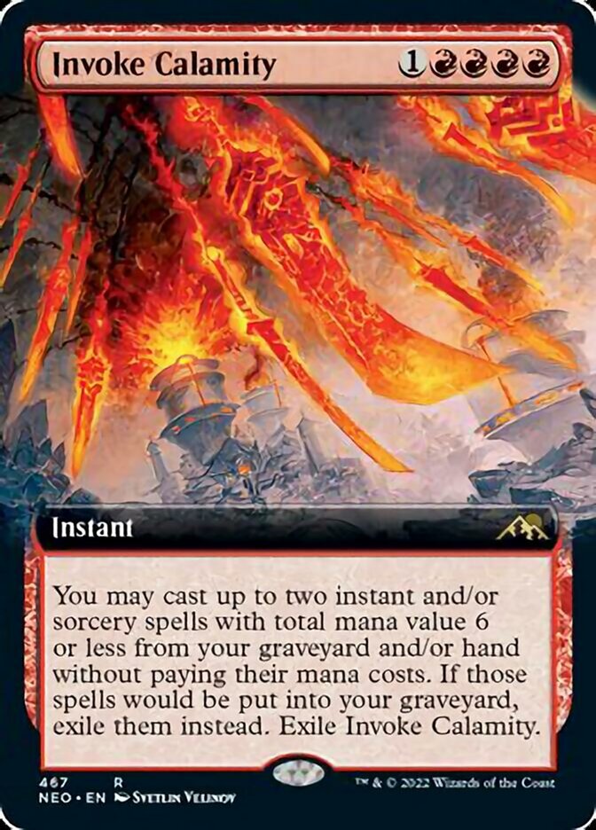 Invoke Calamity (Extended Art) (NEO-467) - Kamigawa: Neon Dynasty: (Extended Art)