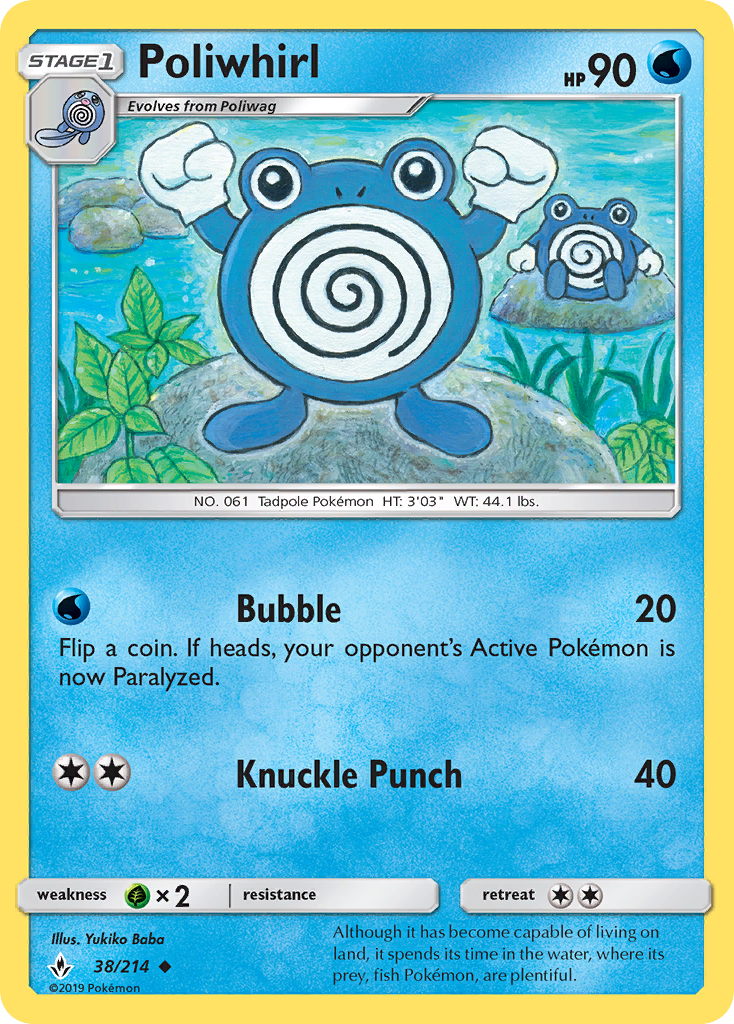 Poliwhirl 38/214 - SM  Unbroken Bonds