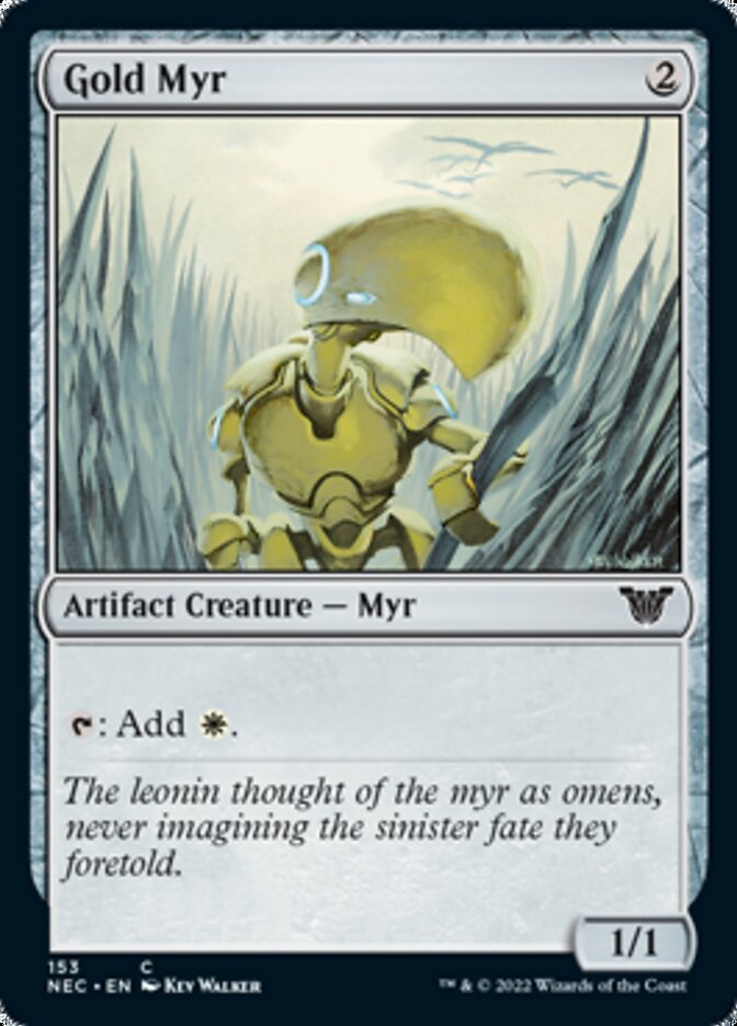 Gold Myr (NEC-153) - Neon Dynasty Commander