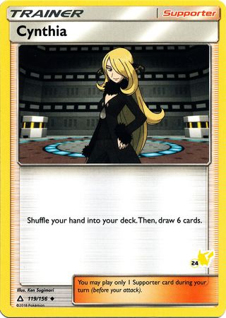 Cynthia - 119/156 (#24 Pikachu Stamped) - Battle Academy