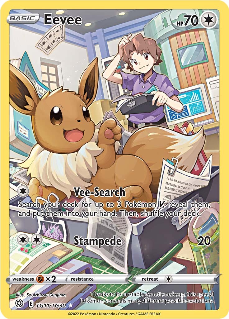 Eevee TG11/30 - SWSH09 Brilliant Stars Trainer Gallery Holofoil