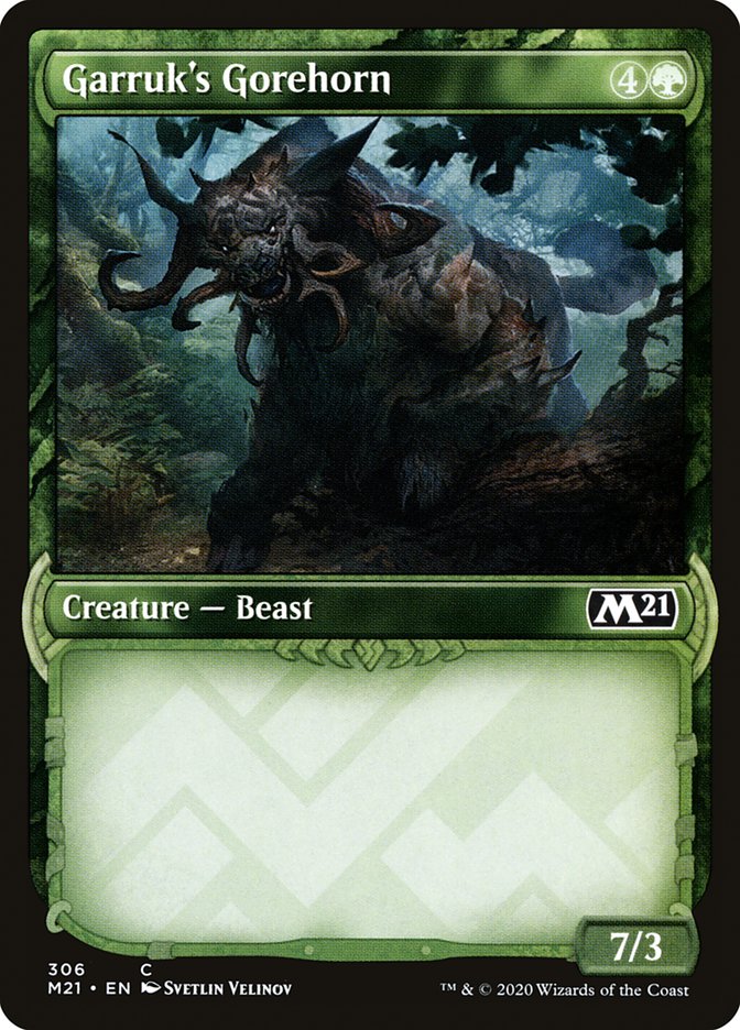 Garruk's Gorehorn (Showcase) (M21-306) - Core Set 2021: (Showcase)
