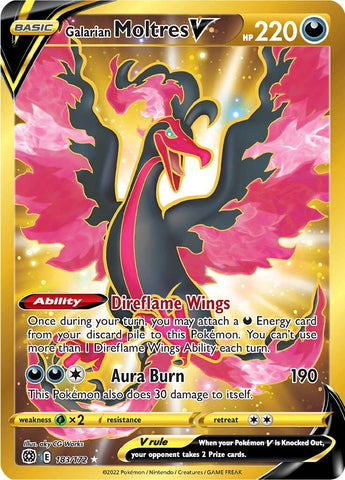Galarian Moltres V (Secret) 183/172 - SWSH09 Brilliant Stars Holofoil