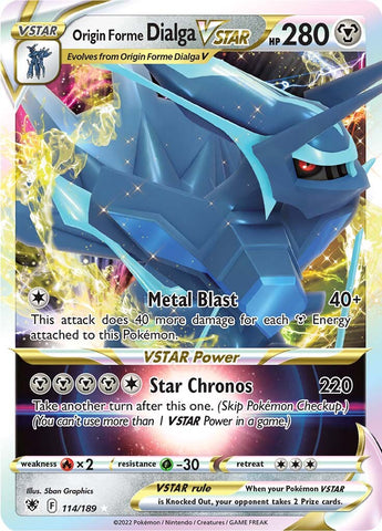 Origin Forme Dialga VSTAR 114/189 - SWSH10 Astral Radiance Holofoil