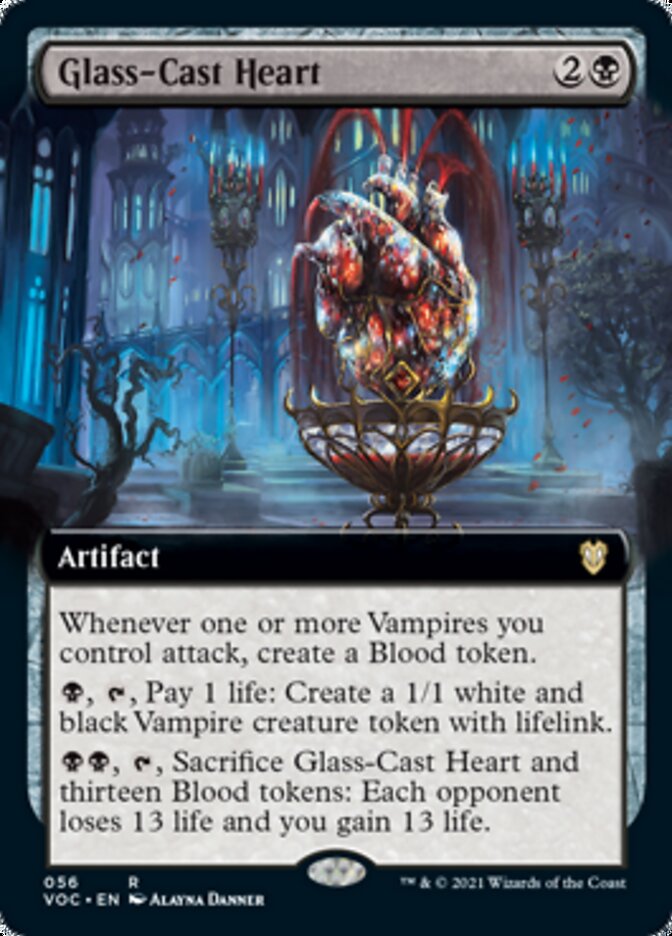 Glass-Cast Heart (Extended Art) (VOC-056) - Crimson Vow Commander: (Extended Art)