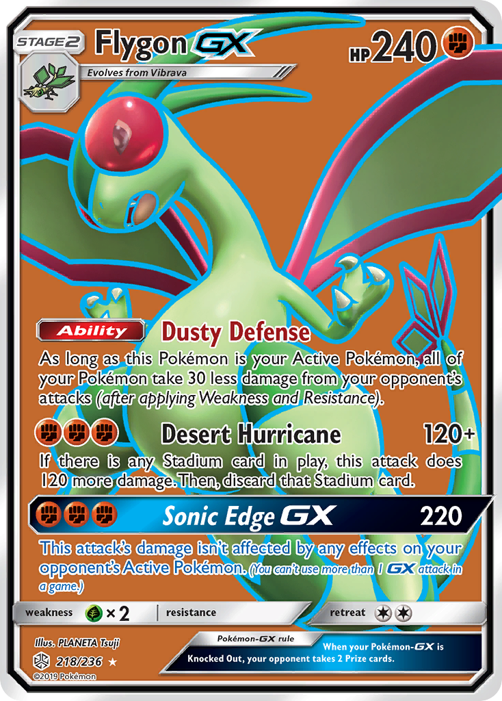 Flygon GX (Full Art)/236 - SM  Cosmic Eclipse Holofoil