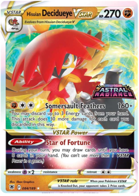 Hisuian Decidueye VSTAR - 084/189 - Jumbo Cards Holofoil