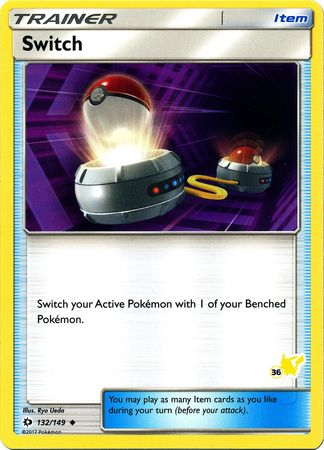Switch - 132/149 (#36 Pikachu Stamped) - Battle Academy