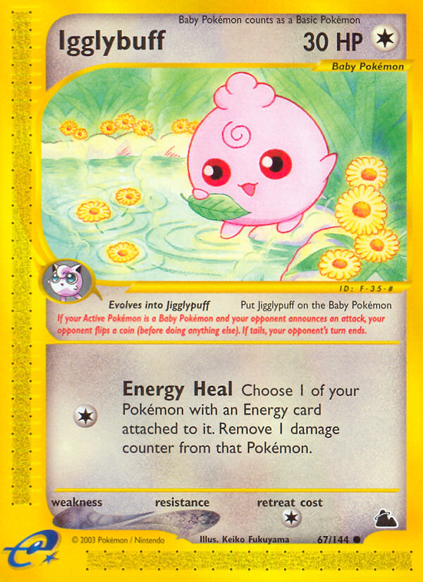 Igglybuff - 67/144 - Reverse Holofoil Skyridge - Common