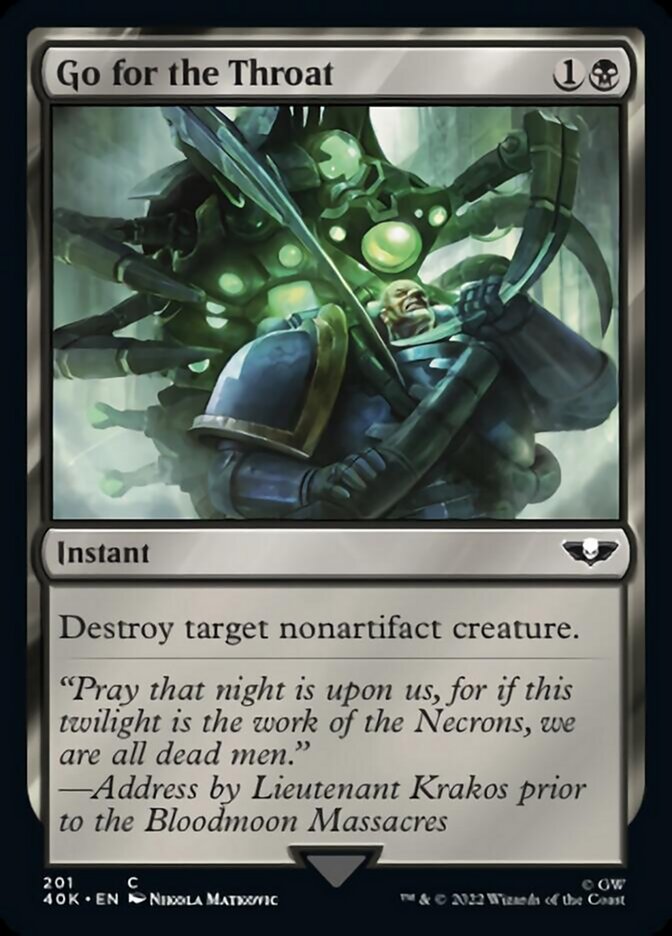 Go for the Throat (Surge Foil) (40K-201) - Warhammer 40,000 Commander Foil
