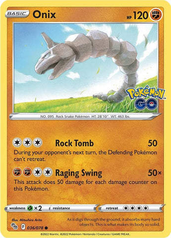 Onix 36/78 - Pokemon GO