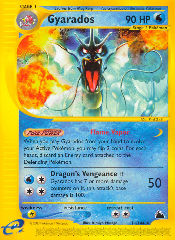 Gyarados (11) - 11/144 Skyridge - Rare