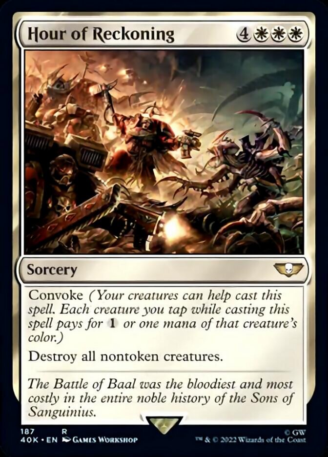 Hour of Reckoning (Surge Foil) (40K-187) - Warhammer 40,000 Commander Foil