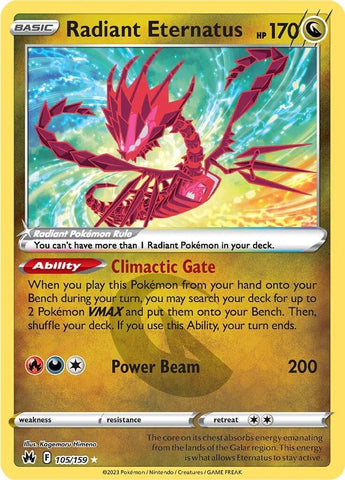 Radiant Eternatus 105/159 - SWSH Crown Zenith Holofoil