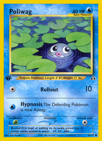 Poliwag 62/75 - Neo Discovery 1st Edition