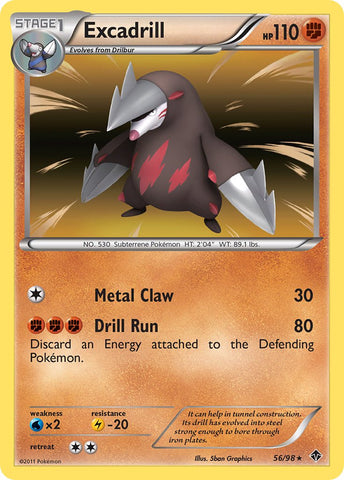 Excadrill - 56/98 (Cosmos Holo) - Blister Exclusives Holofoil
