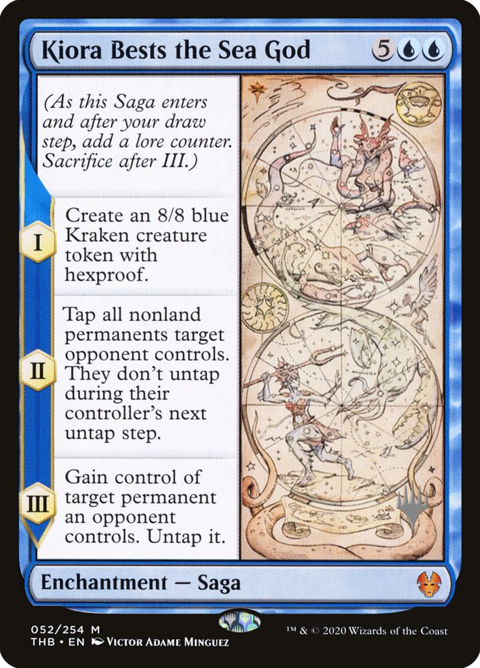 Kiora Bests the Sea God (PPTHB-052) - Theros Beyond Death Promos