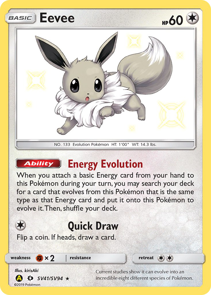 Eevee SV41/94 - Hidden Fates Shiny Vault Holofoil
