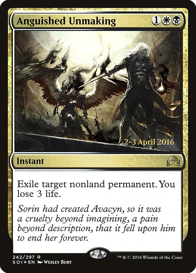 Anguished Unmaking (PRE-242) - Shadows over Innistrad Promos Foil